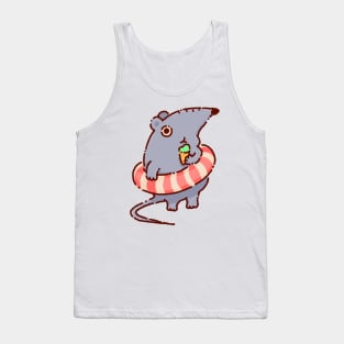 Rat with a floater and ice cream Tank Top